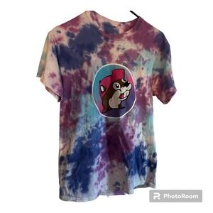 Buc-ee's T Shirt M Bucees Florida Tie Dye Tee Double Sided Unisex